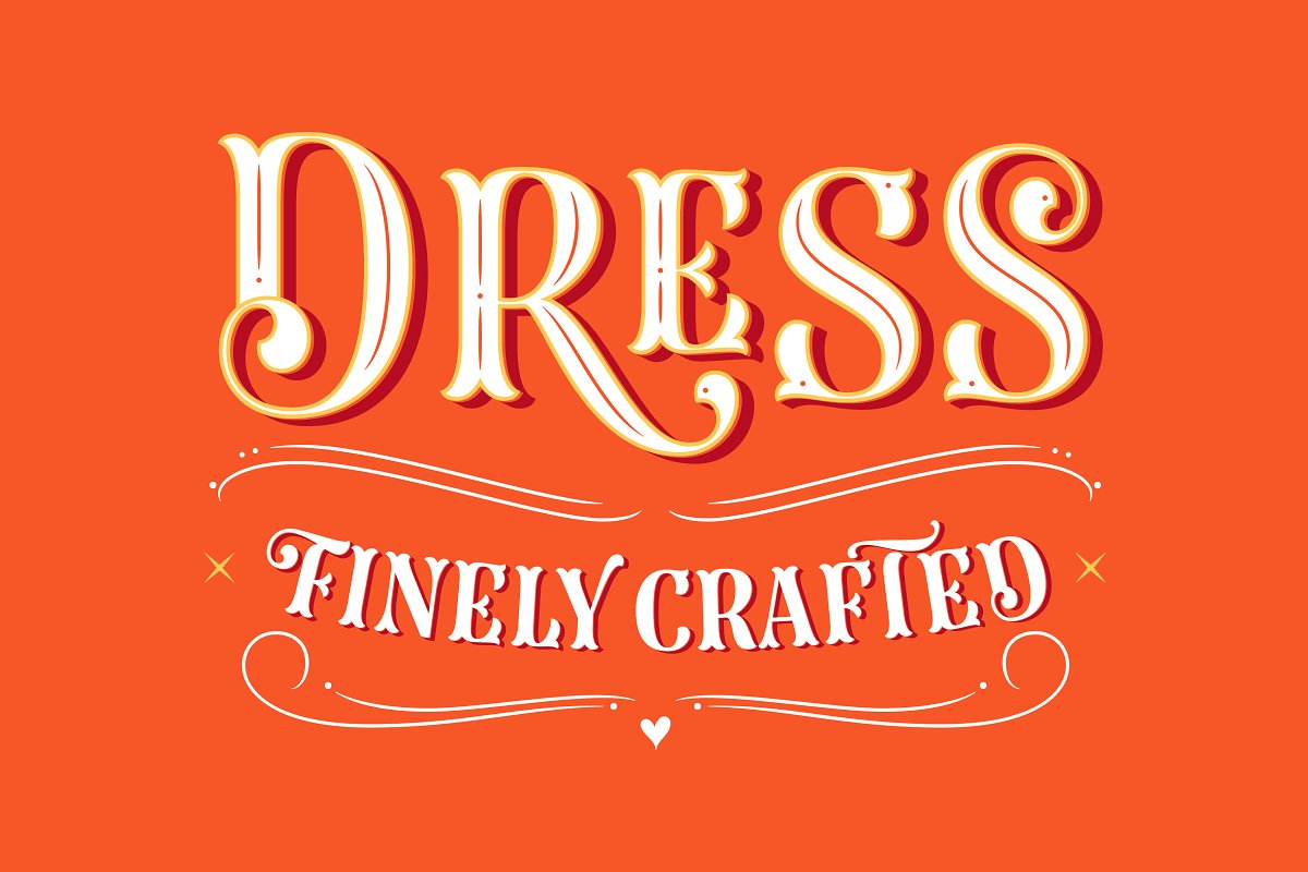 dress-complete-font-family-digital-font-download