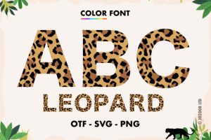 Leopard Font Digital Download