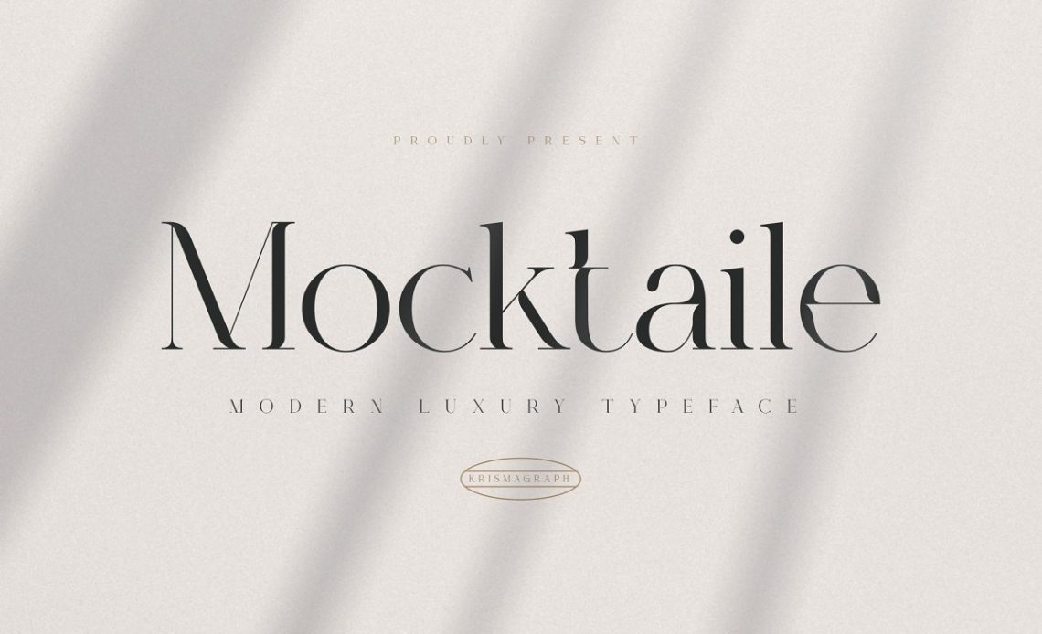 Mocktaile | Modern Luxury Typeface Digital Font Download