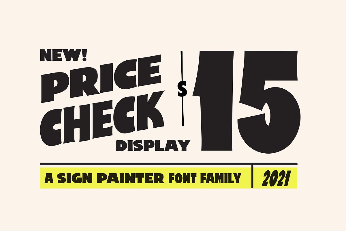 Price Check - A Sign Painter Display Digital Font Download