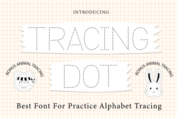 Tracing Dot Font Digital Font Download