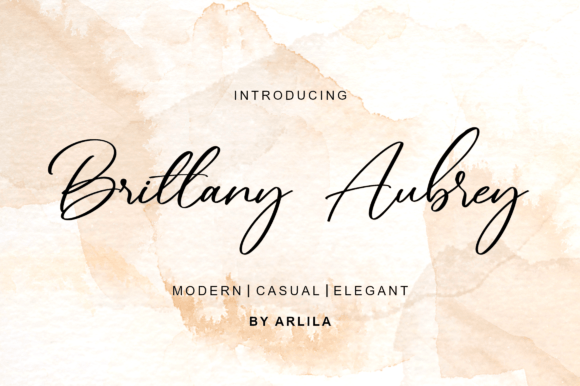 Brittany Aubrey Font Digital Font Download