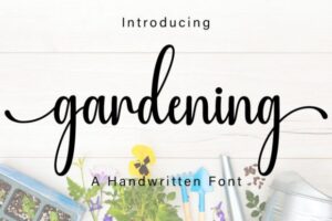 Gardening Font Digital Font Download