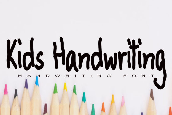 Kids Handwriting Font Digital Font Download