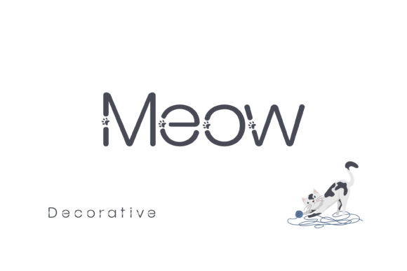 Meow Font Digital Font Download