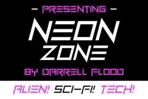 Neon Zone Font Digital Font Download