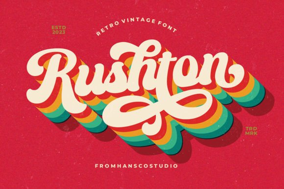 Rushton Font Digital Font Download 8155