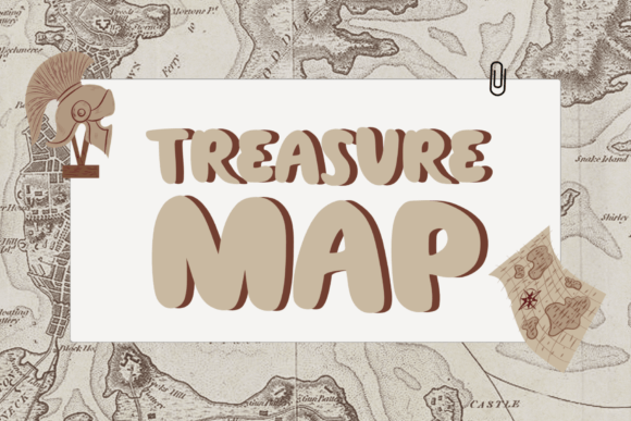 Treasure Map Font Digital Font Download